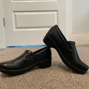 Ugly black clogs Worn on a movie set for one day